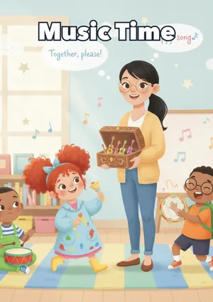 Book cover: Music Time — a Level 2 Miss Lin's Class storybook