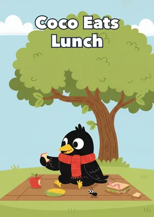 Book cover: Coco Eats Lunch — a Level 1 Coco's Day storybook