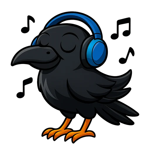 Coco the crow illustrating the Listen activity