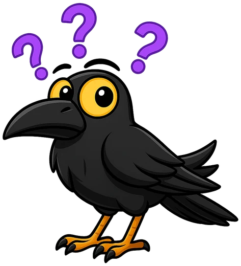 Coco the crow illustrating the Quiz activity