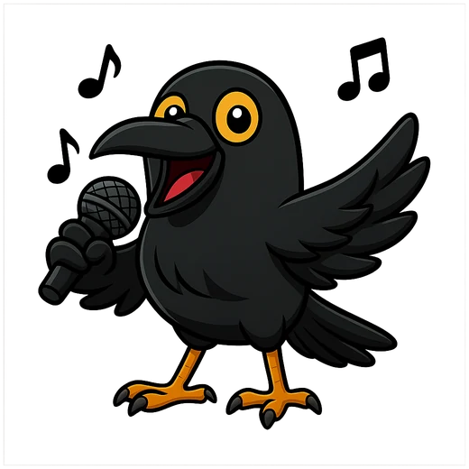 Coco the crow illustrating the Read & Record activity