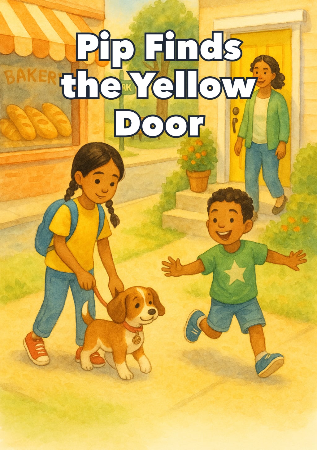 Pip Finds the Yellow Door — Level 4 storybook cover