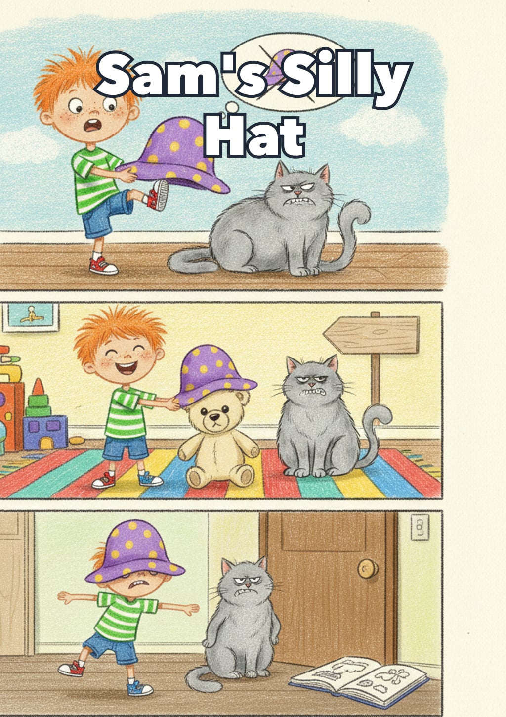 Sam's Silly Hat — Level 1 storybook cover