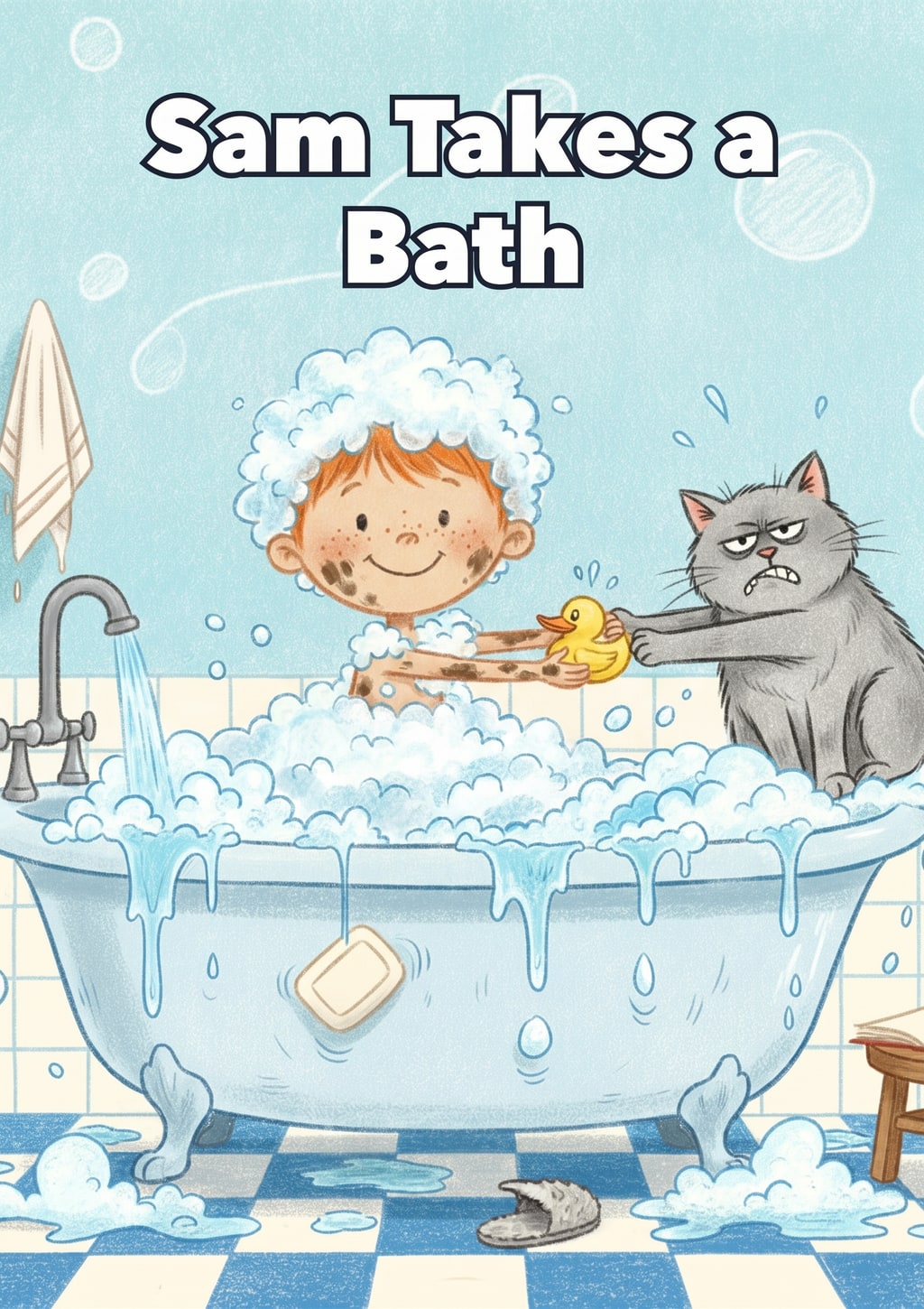 Sam Takes a Bath — page illustration