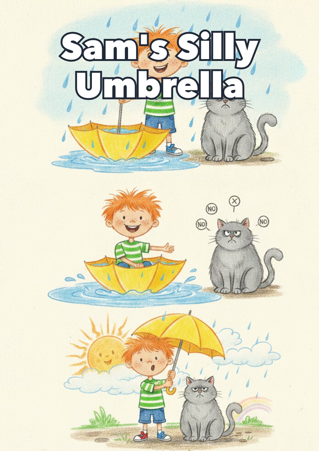 Sam's Silly Umbrella — Level 1 storybook cover