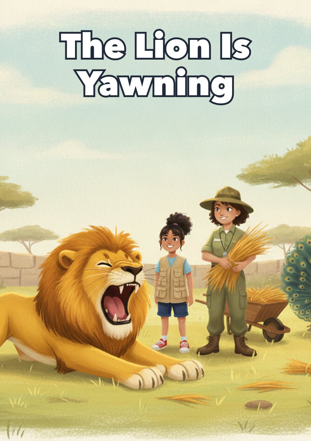 The Lion Is Yawning — Level 4 storybook cover