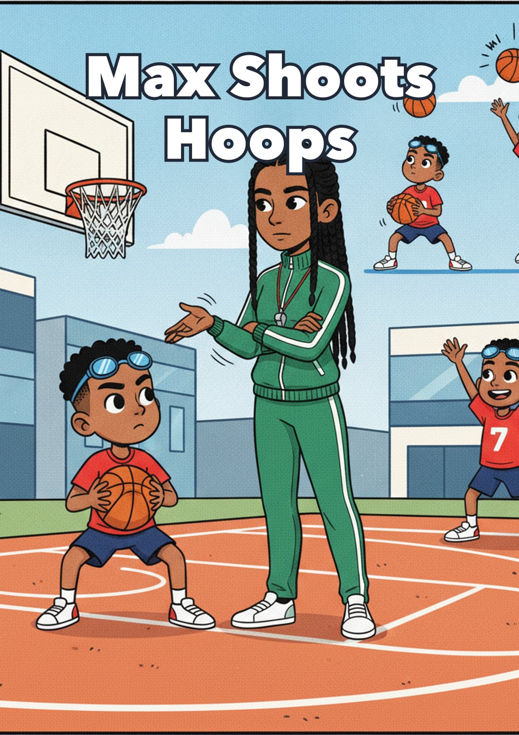 Max Shoots Hoops — Level 6 storybook cover