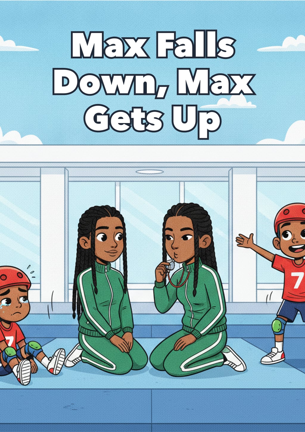 Max Falls Down, Max Gets Up — Level 6 storybook cover