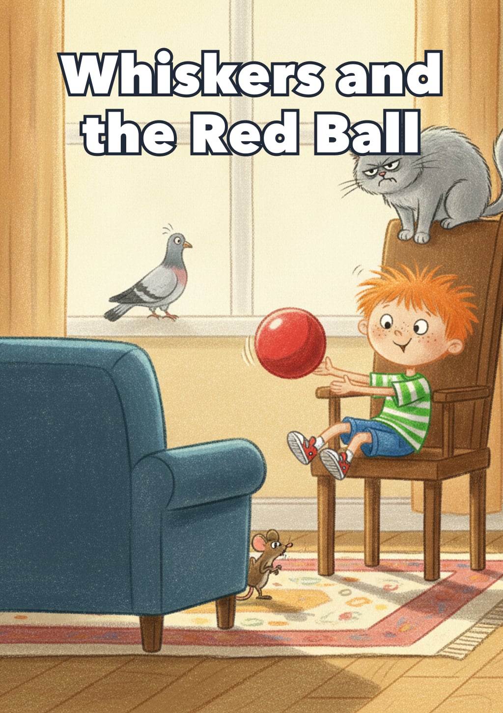 Whiskers and the Red Ball — Level 3 storybook cover