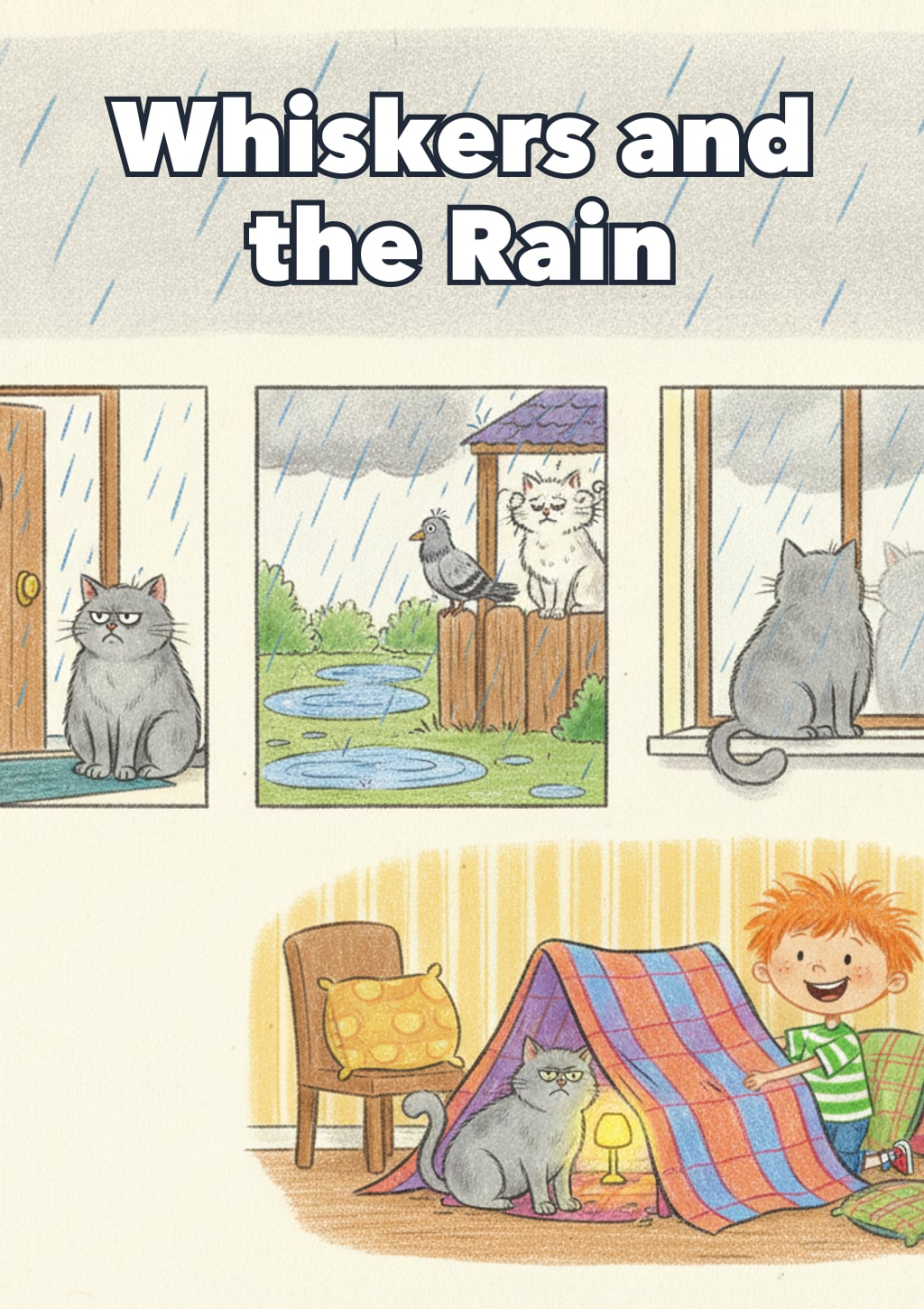 Whiskers and the Rain — Level 3 storybook cover