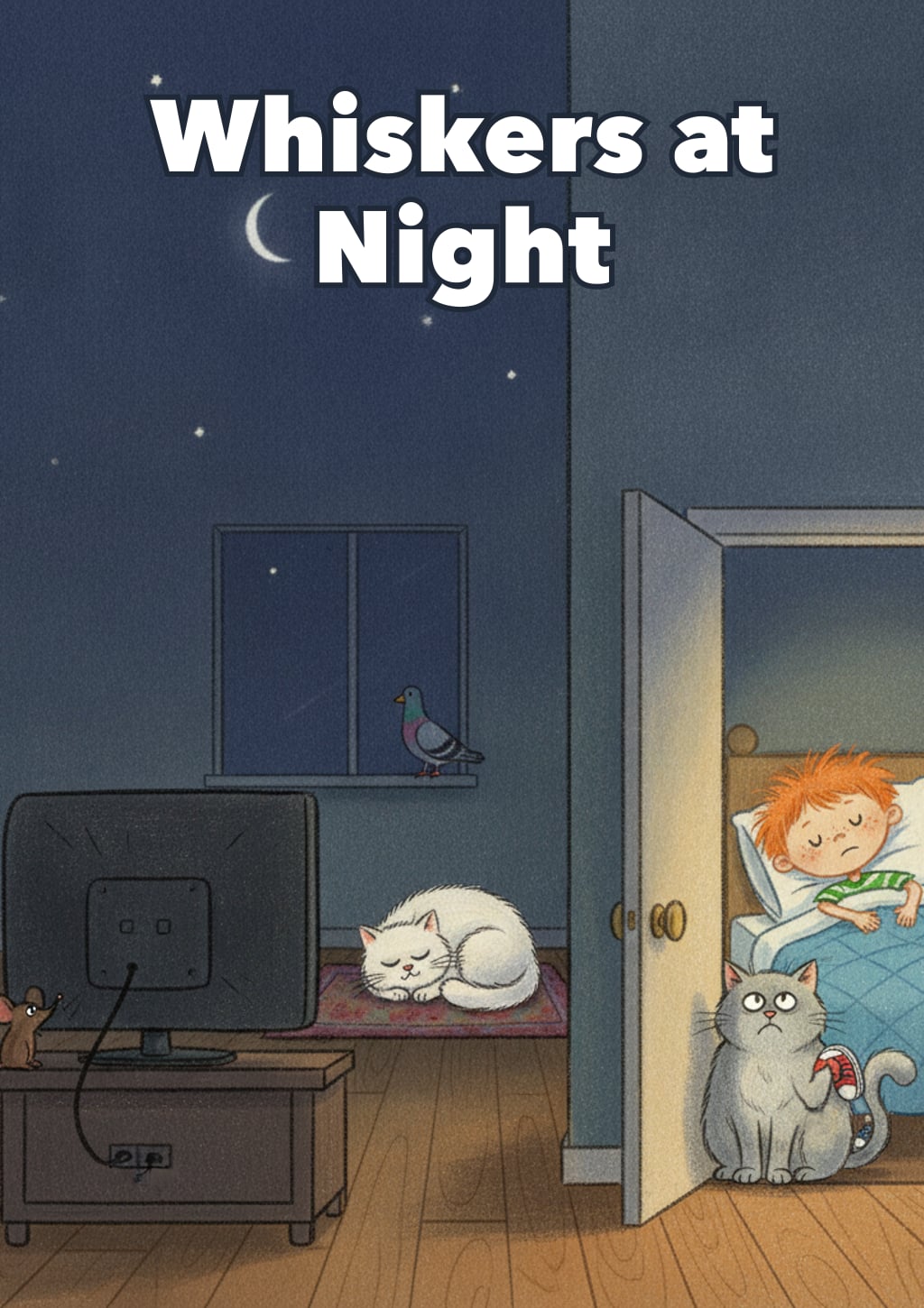 Whiskers at Night — Level 3 storybook cover