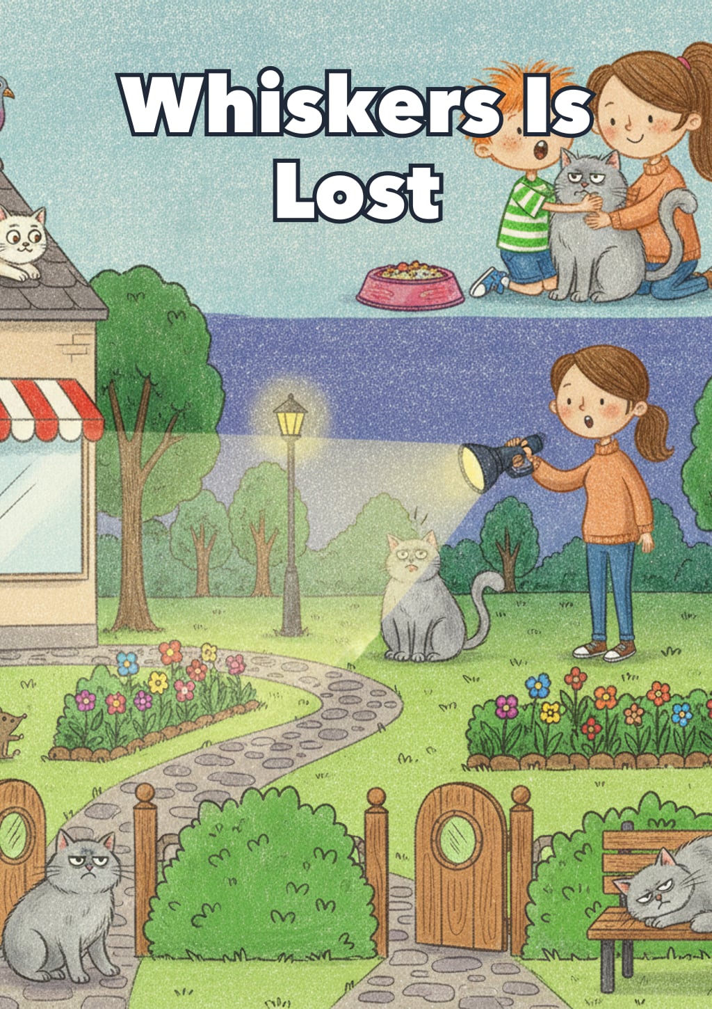 Whiskers Is Lost — Level 3 storybook cover