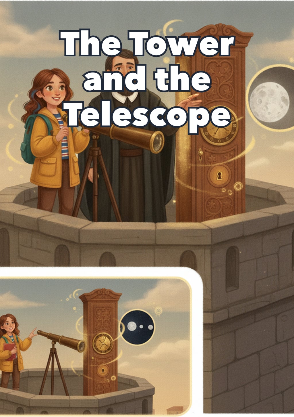 The Tower and the Telescope — Level 12 storybook cover